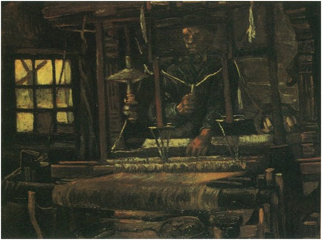 Vincent van Gogh Weaver, Seen from the Front Painting Vincent van Gogh's Weaver, Seen from the Front Painting