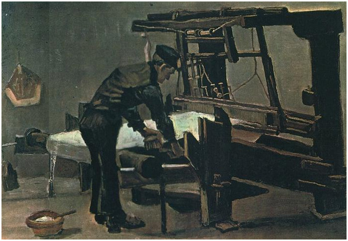 Weaver Standing in Front of a Loom, Van Gogh