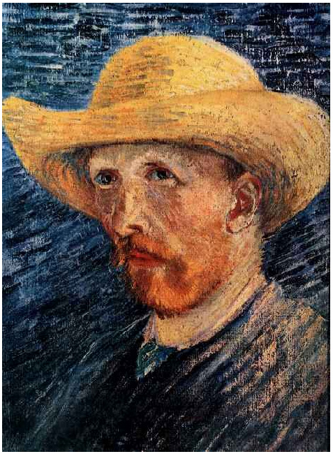 Vincent van Gogh Self-Portrait with Straw Hat Painting Vincent van Gogh's Self-Portrait with Straw Hat Painting