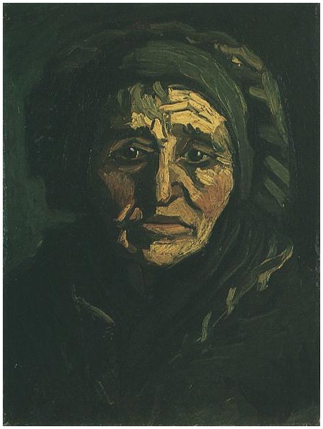 Head of a Peasant Woman with Greenish Lace Cap