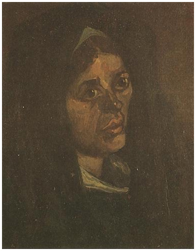 Vincent van Gogh Head of a Peasant Woman in a Green Shawl Painting Vincent van Gogh's Head of a Peasant Woman in a Green Shawl Painting