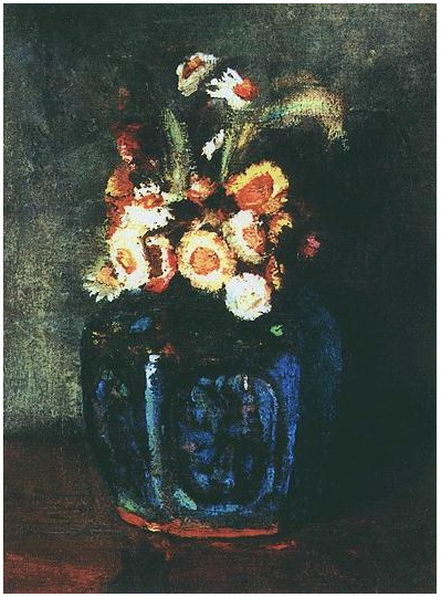 Vincent van Gogh Ginger Jar Filled with Chrysanthemums Painting Vincent van Gogh's Ginger Jar Filled with Chrysanthemums Painting