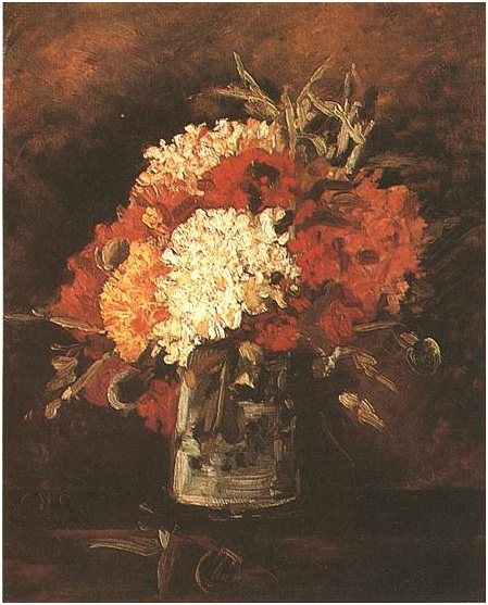 Vincent van Gogh Vase with Carnations Painting Vincent van Gogh's Vase with Carnations Painting