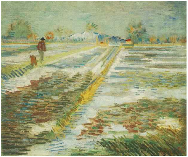 Resultado de imagen para Paisaje con nieve de Vincent Van Gogh