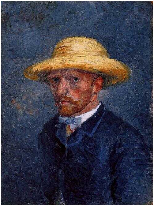 Van Gogh Self Portrait with Straw Hat