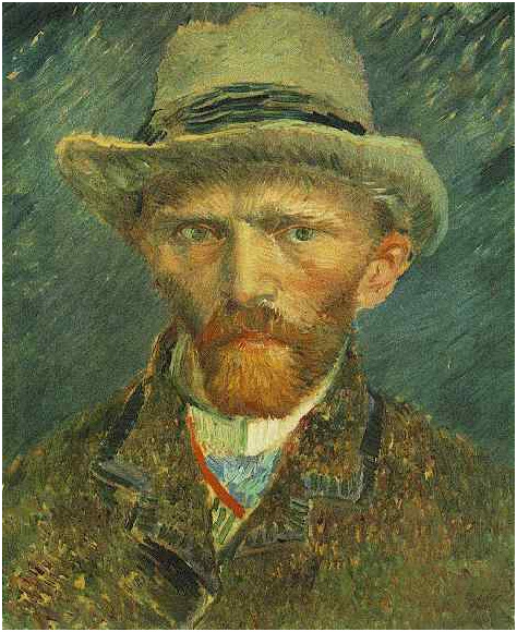 Vincent van Gogh Self-Portrait with Grey Felt Hat Painting Vincent van Gogh's Self-Portrait with Grey Felt Hat Painting