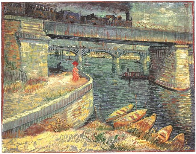 Vincent van Gogh's Bridge across the Seine at Asnieres Painting