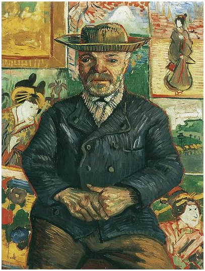 Vincent van Gogh Portrait of Père Tanguy Painting Vincent van Gogh's Portrait of Père Tanguy Painting