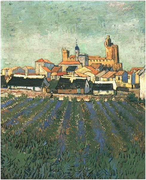 Van Gogh Painting View of Saintes-Maries