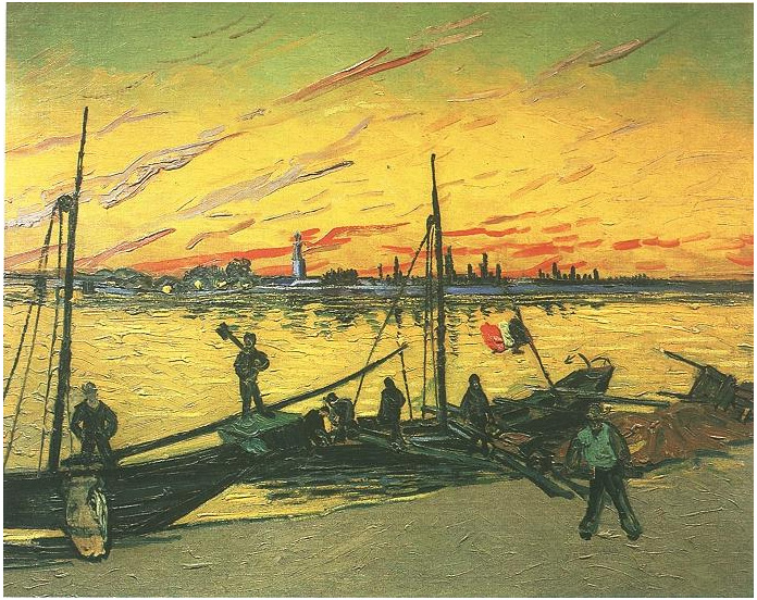 Coal Barges Van Gogh