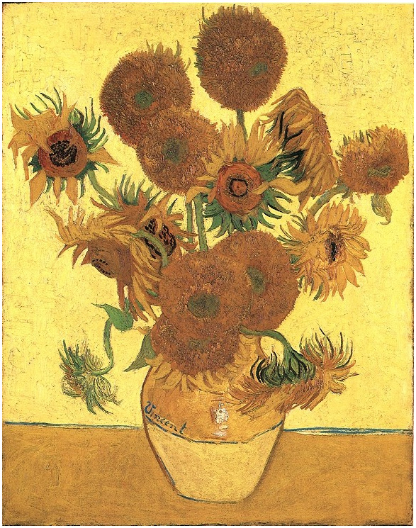 Still Life Vase with Fifteen Sunflowers - Vincent van Gogh