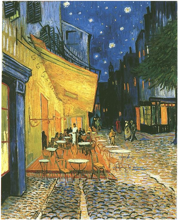 Cafe Terrace on the Place du Forum Arles at Night