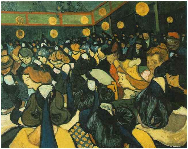 Van Gogh Painting The Dance Hall in Arles