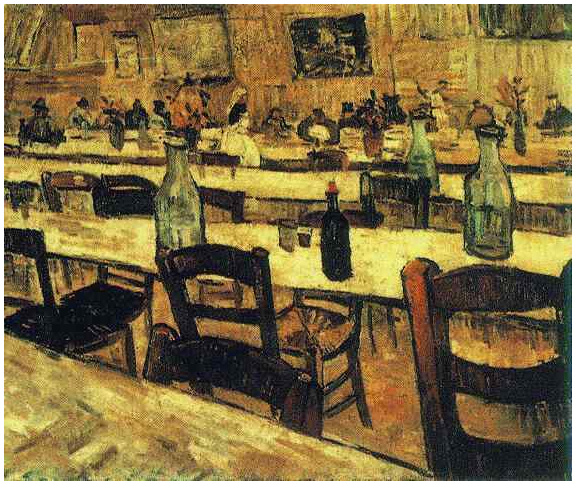 Vincent van Gogh's Interior of a Restaurant in Arles Painting