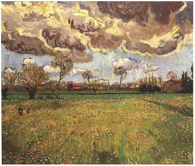 Landscape Under a Stormy Sky