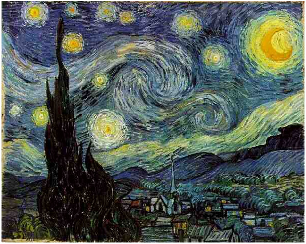 Resultado de imagen de la noche estrellada vincent van gogh original