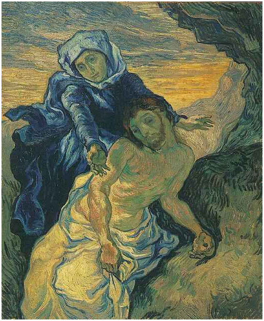 Vincent van Gogh's Pietà (after Delacroix), The Painting