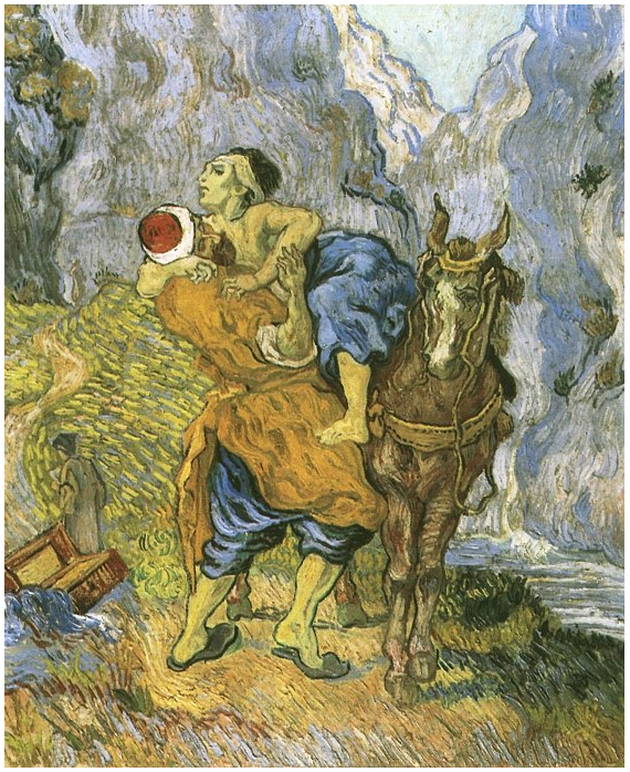 Vincent van Gogh's El buen samaritano (después de Dalcroix) Painting