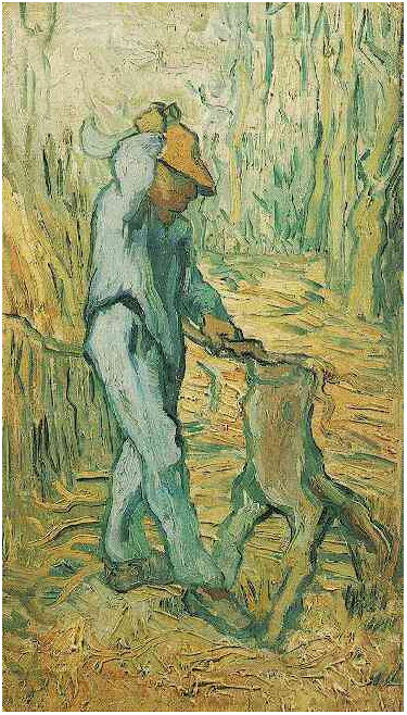 Vincent van Gogh's El leñador (después de Millet) Painting
