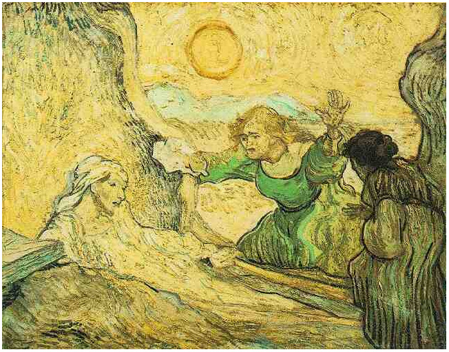 Vincent van Gogh's El aumento de Lázaro (después de Rembrandt) Painting