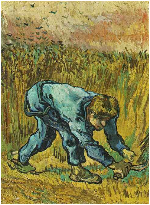 Vincent van Gogh's Segador con hoz (después de Millet) Painting