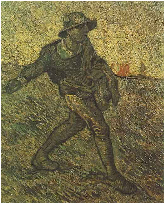 Vincent van Gogh's El sembrador (después de Millet) Painting