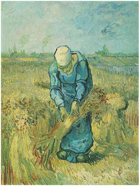 Vincent van Gogh's Mujer campesina atando gavillas (después de Millet) Painting