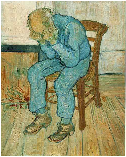 Vincent van Gogh's Anciano en pena (En el umbral de eternidad) Painting