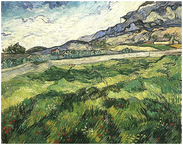 Vincent van Gogh Green Wheat Field Painting Vincent van Gogh's Green Wheat Field Painting