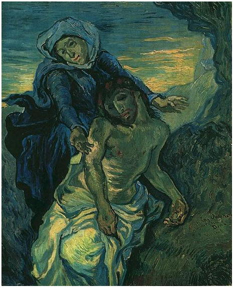 Vincent van Gogh's Pietà (after Delacroix), The Painting