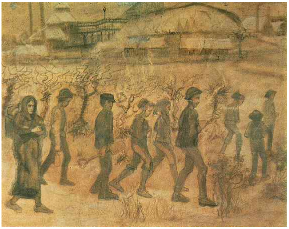 Miners by Vincent Van Gogh 1176 Drawing Pencil on Paper