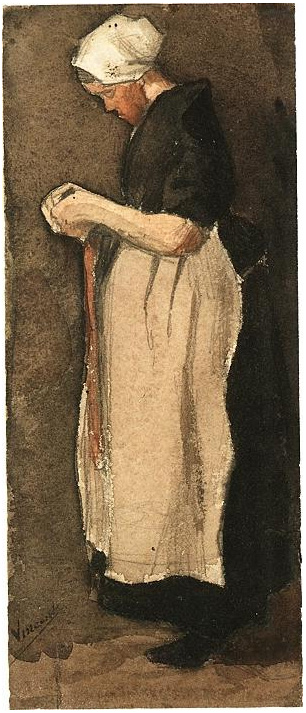 Vincent van Gogh Scheveningen Woman Watercolor Vincent van Gogh's Scheveningen Woman Watercolor