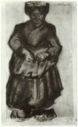 Vincent van Gogh Peasant Woman Drawing Vincent van Gogh's Peasant Woman Drawing