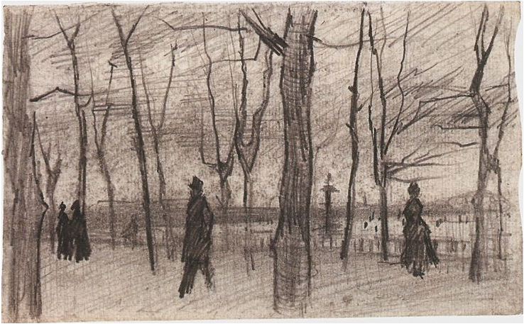 Vincent van Gogh's Jardin du Luxembourg Drawing