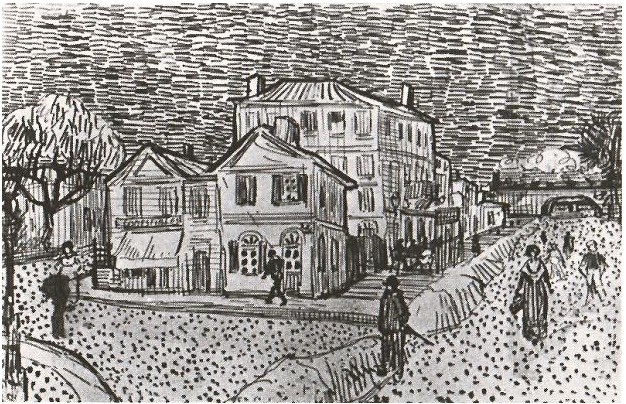 Vincent's House in Arles The Yellow House - Drawing