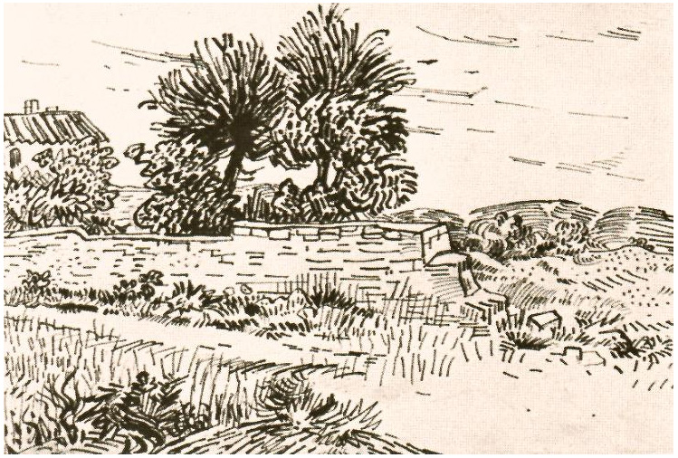 van gogh pen and ink landscapes