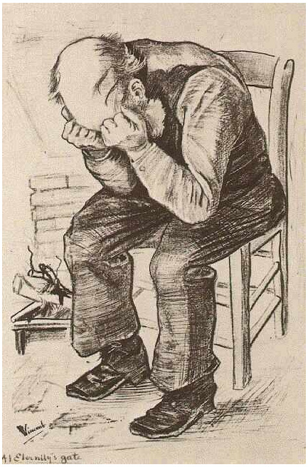 Vincent van Gogh's Old Man with his Head in his Hands (At Eternity's Gate) Graphic