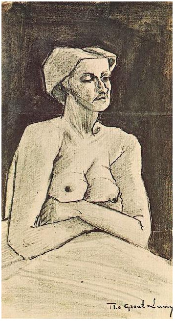 Vincent van Gogh's Nude Woman, Half-Length (The Great Lady) Letter Sketches