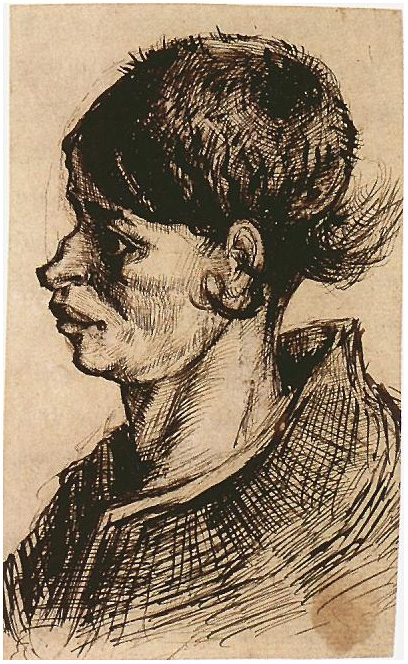 Vincent van Gogh Head of a Woman Drawing Vincent van Gogh's Head of a Woman Drawing