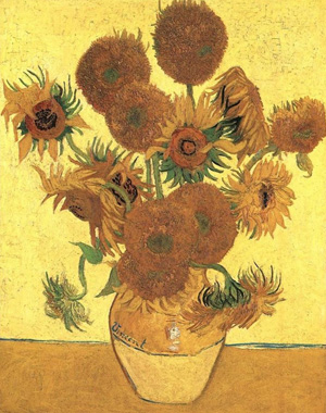 Vase with fifteen Sunflowers by van Gogh