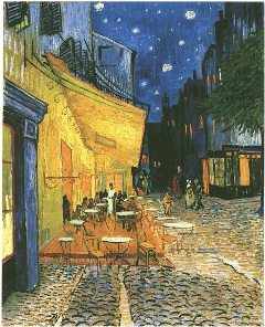 La terraza del café por la la Place du Forum por Vincent van Gogh