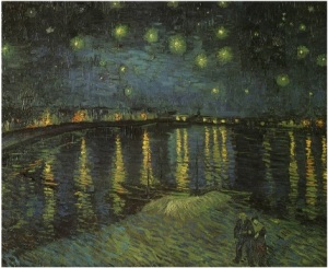 La noche estrellada sobre el río Rhone por Vincent van Gogh