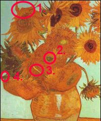 Jarrón con doce girasoles