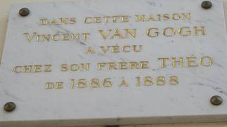 Marker at 54 Rue Lepic - Van Gogh
