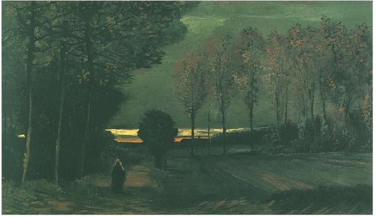 Autumn Landscape at Dusk
