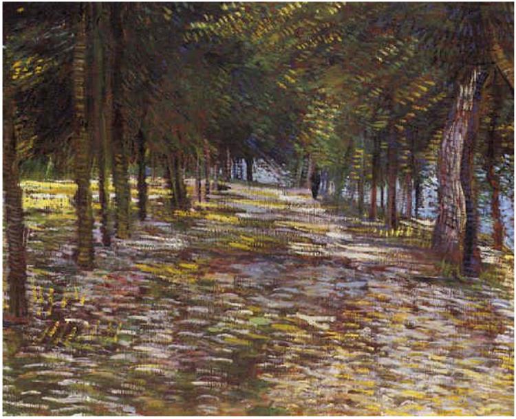 Avenue in Voyer d'Argenson Park at Asnieres