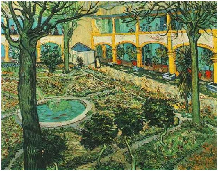 The Courtyard of the Hospital at Arles