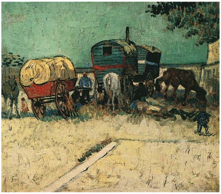 Encampment of Gypsies with Caravans