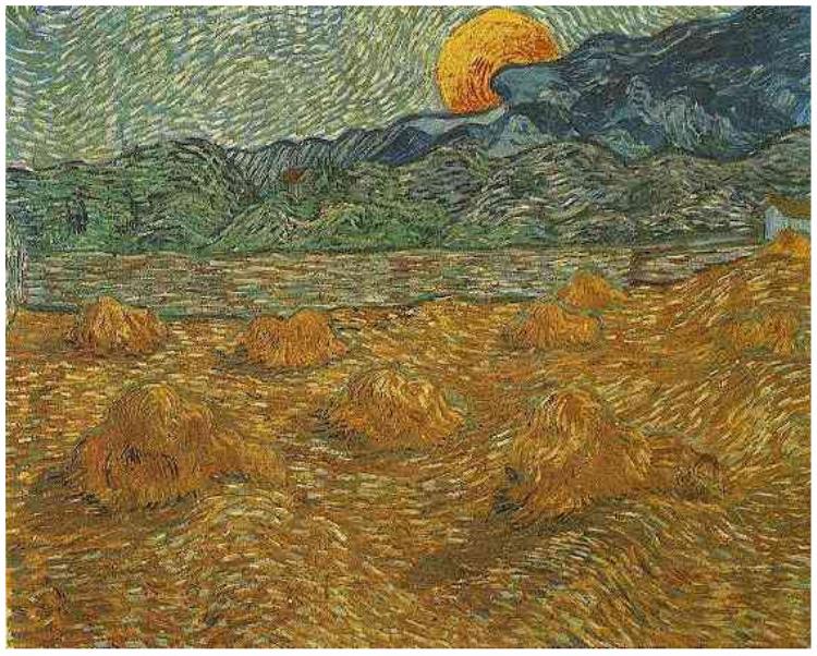 Evening Landscape with Rising Moon