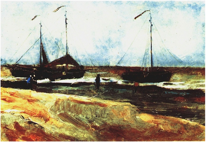 Vincent van Gogh Beach at Scheveningen in Calm Weather Painting Vincent van Gogh's Beach at Scheveningen in Calm Weather Painting